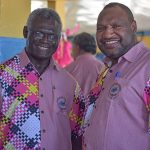 PM Manasseh Sogavare (Solomon Islands) and PM James Marape (PNG)