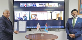 Fiji PM Bainimarama signs sale agreement of EFL shares Fiji PM Bainimarama