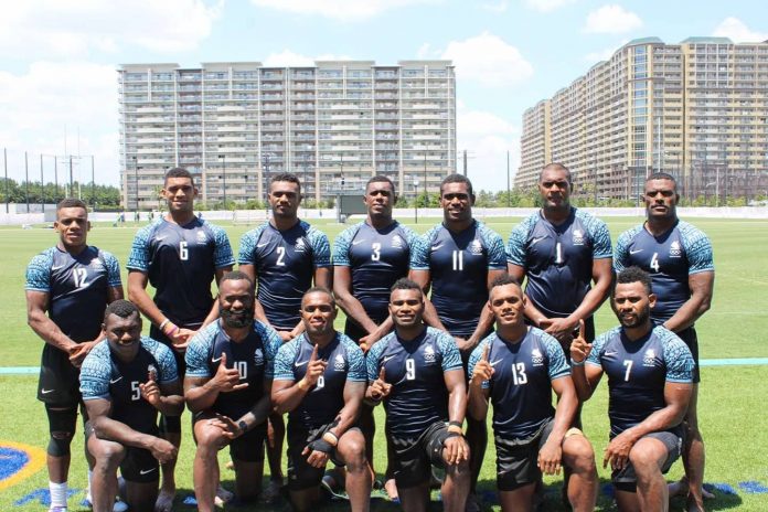 Fiji men's rugby team after their training run in Tokyo, Photo: @fijirugby