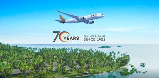 Fiji Airways marks 70 years of flying