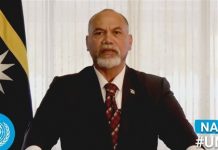 Nauru president touts Taiwan’s global record at UN General Assembly