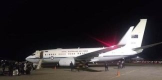 Australian Federal Police personnel touch down in Honiara