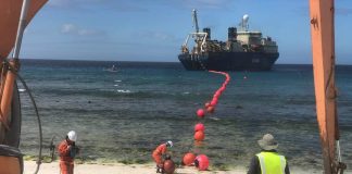 Arrival of submarine cable a milestone for high-speed broadband in Kiribati