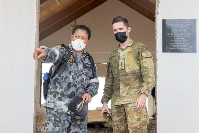 Australian soldiers enter Tonga to help with disaster recovery