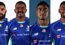 Derenalagi, Taliga and Nasilasila back training for Fijian Drua