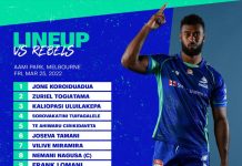 Fijian Drua coach Byrne retains star mid-field combination in round 6 match against Rebels