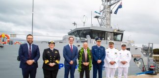 Guardian class patrol boat hand over of Te Kukupa II to Cook Islands
