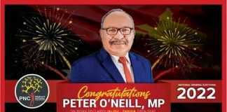 Former PNG PM Peter O’Neill retains Ialibu-Pangia Open Seat