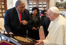 Pope Francis welcomes Fijian President Katonivere