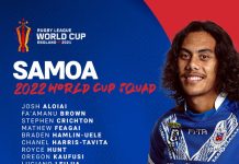 Samoa name eight grand final stars in powerful World Cup squad