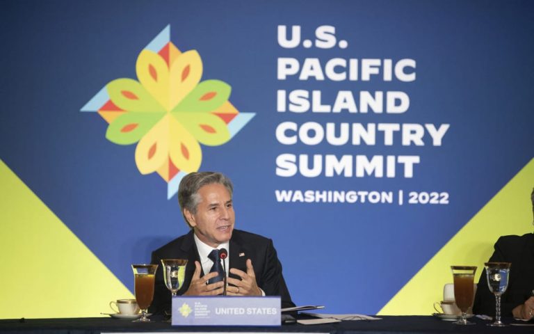 Blinken’s meets with the Marshall Islands President, FSM President and Palau President