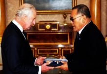 Tuvalu Governor General knighted in London