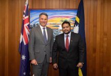 Australian deputy PM Richard Marles meets Nauru president