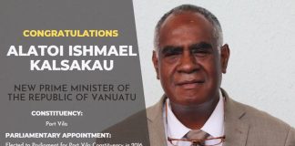 Ishmael Kalsakau is Vanuatu’s Prime Minister elect
