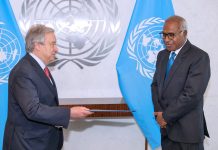 New Permanent representative of Fiji presents credentials to UN SG