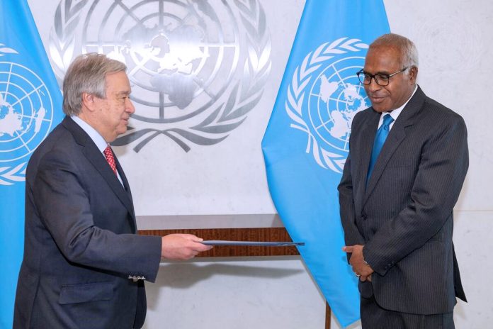 New Permanent representative of Fiji presents credentials to UN SG