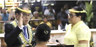 Wesley Simina sworn in as new FSM president