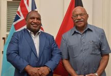 Fiji PM jets into Port Moresby today