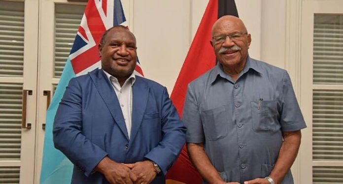 Fiji PM jets into Port Moresby today