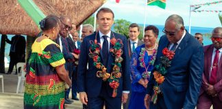 French President Macron in Vanuatu