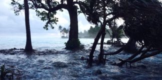 Sea level rise threatens the existence of the Marshall Islands