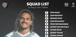Flying Fijians team named for Pacific Battle