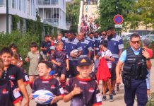 Flying Fijians Coaches conducted a clinic followed by a welcome ceremony in Pornic