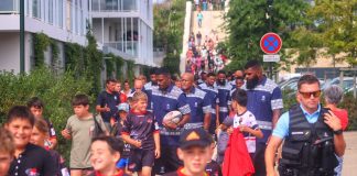 Flying Fijians Coaches conducted a clinic followed by a welcome ceremony in Pornic