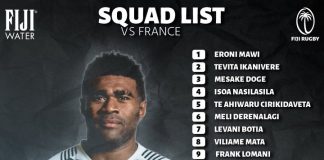 Vinaya Habosi and Levani Botia start as Flying Fijian coach Raiwalui names squad for French test match