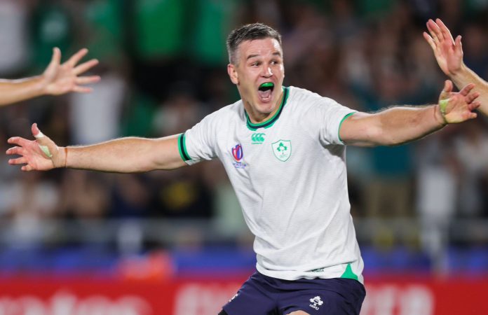 Johnny Sexton becomes Ireland’s record points scorer in victory against Tonga