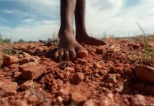 Black mist across the desert