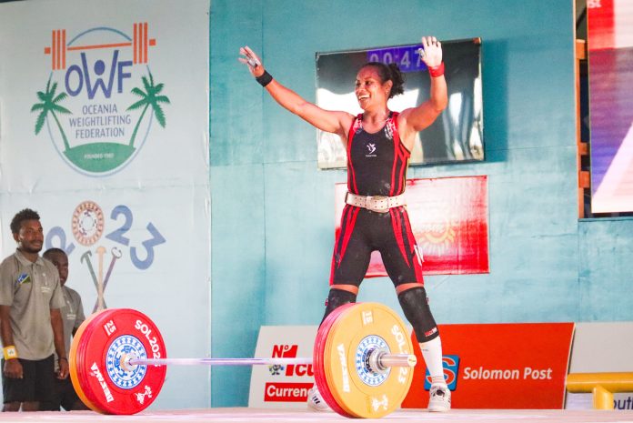 Papua New Guinea’s Golden Girl Dika Toua wins three Gold medal in weighlifting