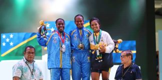 Weightlifter Wini wins three medals for Team Solomons