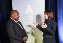 PNG PM Marape meets with U.S Vice President Kamala Harris