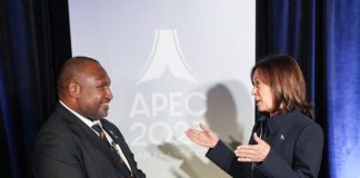 PNG PM Marape meets with U.S Vice President Kamala Harris