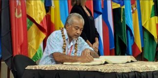 Vanuatu Ambassador Maniuri signs historic OACPS – EU Partnership Agreement
