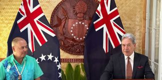 Winston Peters and Shane Reti make Cook Islands climate change announcement