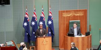 PNG PM James Marape urges Australia to not ‘give up’ on his country in historic parliament address