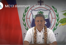 Samoa calls for acction on Trade challenges at WTO MC13