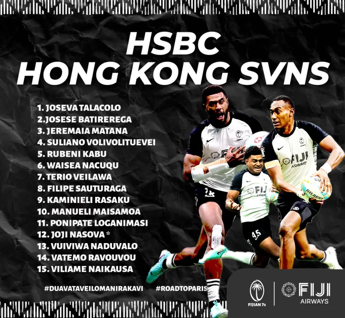 Fjian 7s team named for Hong Kong, Vatemo Ravouvou recalled
