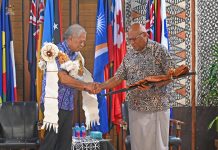 Fiji PM Rabuka bids farewell to outgoing Forum Secretary General Henry Puna