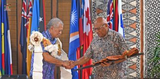 Fiji PM Rabuka bids farewell to outgoing Forum Secretary General Henry Puna