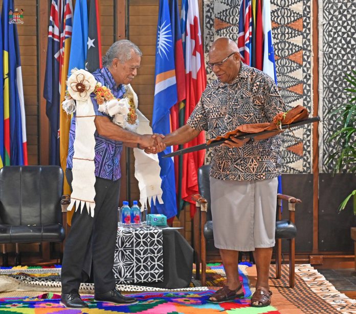 Fiji PM Rabuka bids farewell to outgoing Forum Secretary General Henry Puna