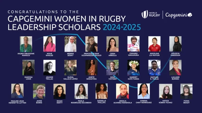 World Rugby and Capgemini announce the next cohort of 25 scholars to take part in the Capgemini Women in Rugby Leadership Programme
