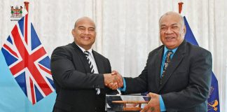 Nauru’s President meets Fiji’s Acting President Temo during visit to Pacific Islands Forum Secretariat