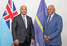 Fiji PM meets with Nauru President David Adeang