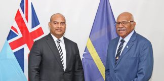 Fiji PM meets with Nauru President David Adeang