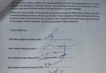 ‘Stop the violence and killing against Kanaky people’: Vanuatu MPs from Tafea Province