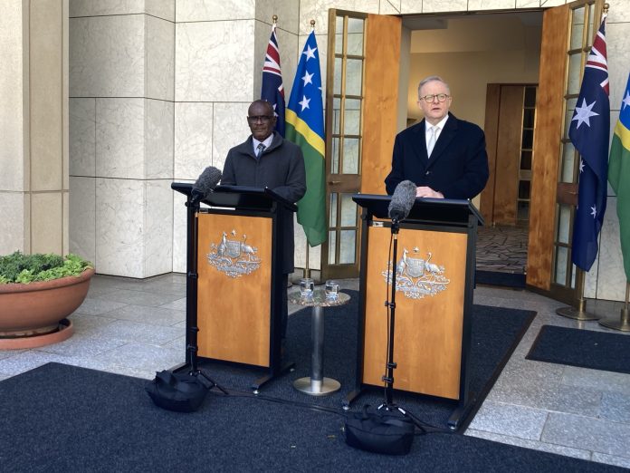Australia in talks with Solomons to expand policing
