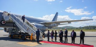 NZ PM Luxon talks to media from PNG, fly commercially to Japan after NZDF plane issue